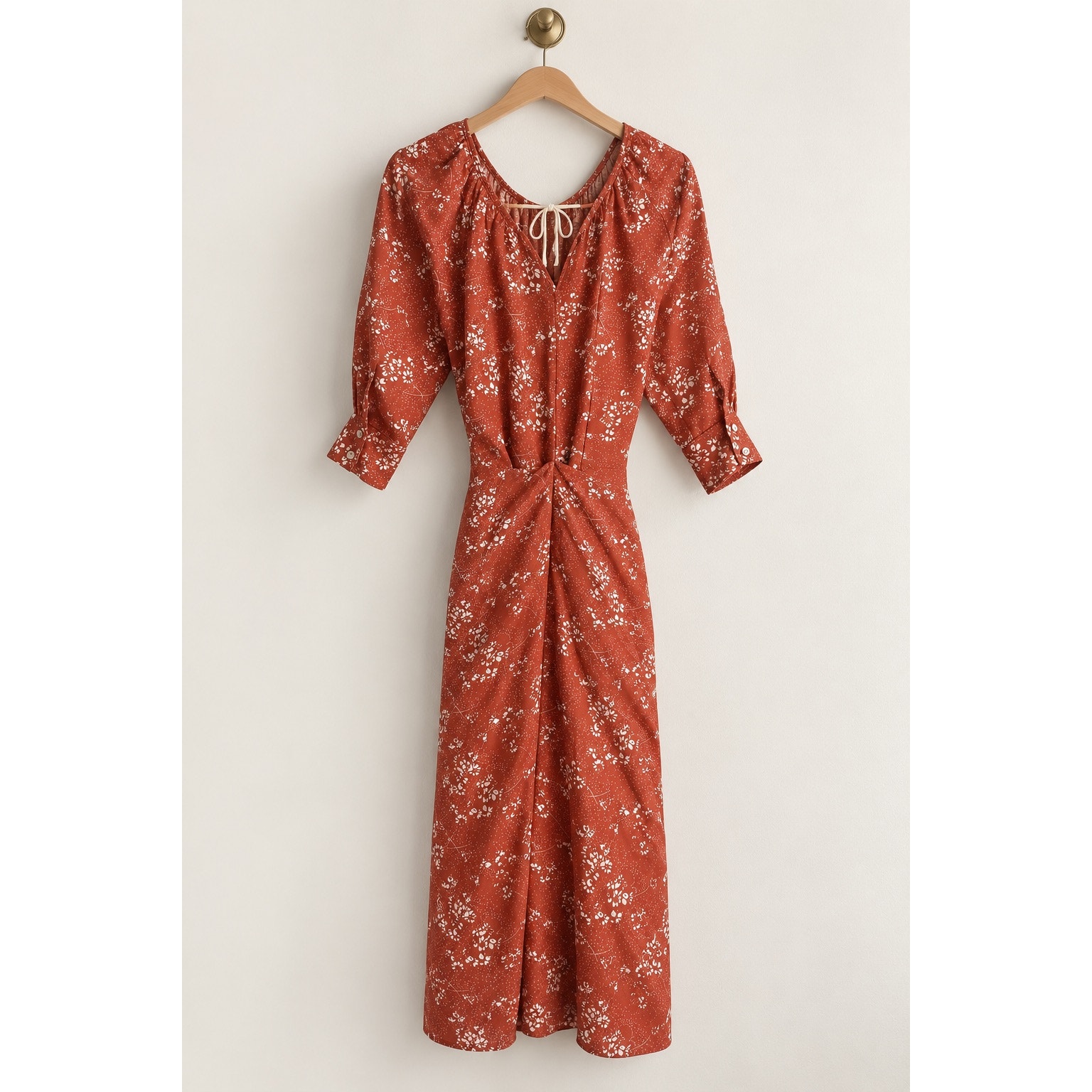 Caron Callahan Matilda Floral Wool Gauze Dress Sienna Nwt Size Small — image 4 of 8